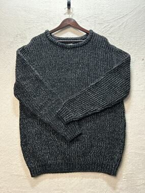 Vintage Rusty Sweater Mens XXL Black White Heavy Knit Crewneck Surf Skate
